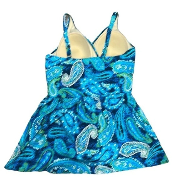 NEW One Piece d & co. BEACH Plus Size Paisley Swimsuit Size 18W - Picture 5 of 10